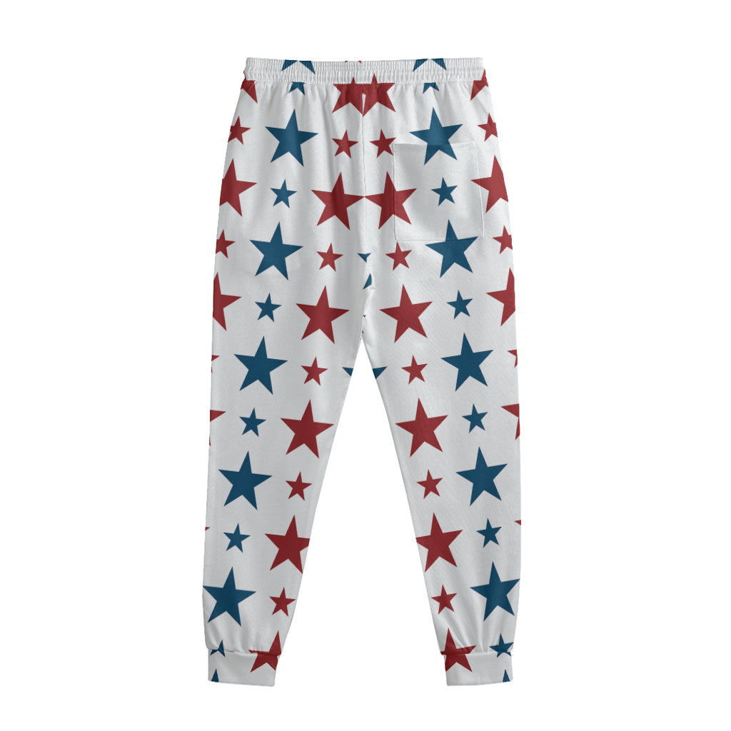 Red And Blue USA Star Pattern Print Sweatpants