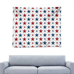 Red And Blue USA Star Pattern Print Tapestry