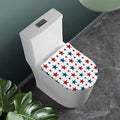 Red And Blue USA Star Pattern Print Toilet Lid Cover