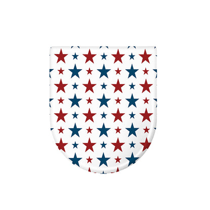 Red And Blue USA Star Pattern Print Toilet Lid Cover