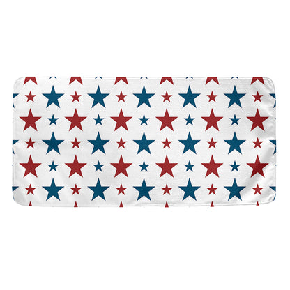 Red And Blue USA Star Pattern Print Towel