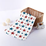 Red And Blue USA Star Pattern Print Towel