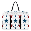 Red And Blue USA Star Pattern Print Utility Tote Bag