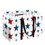 Red And Blue USA Star Pattern Print Utility Tote Bag