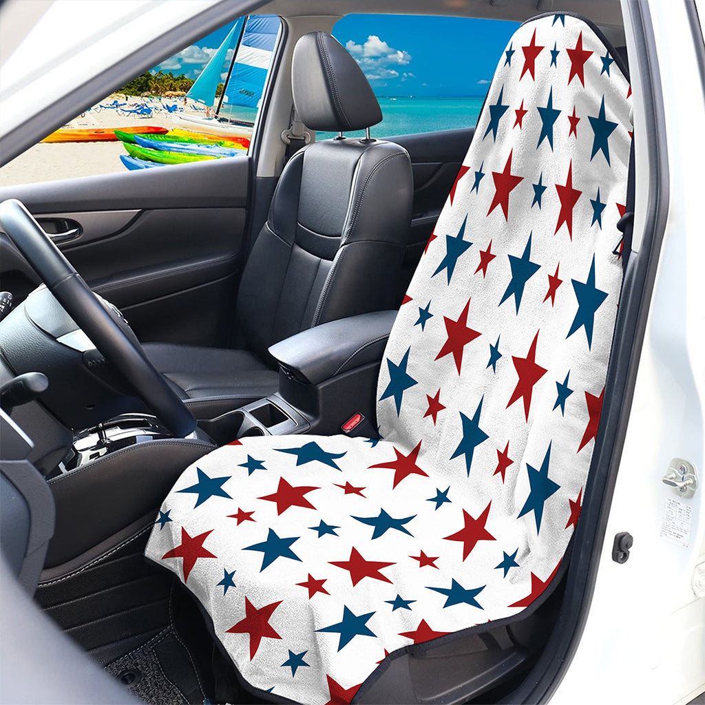 Red And Blue USA Star Pattern Print Waterproof Car Seat Cover