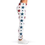 Red And Blue USA Star Pattern Print Women's Leggings
