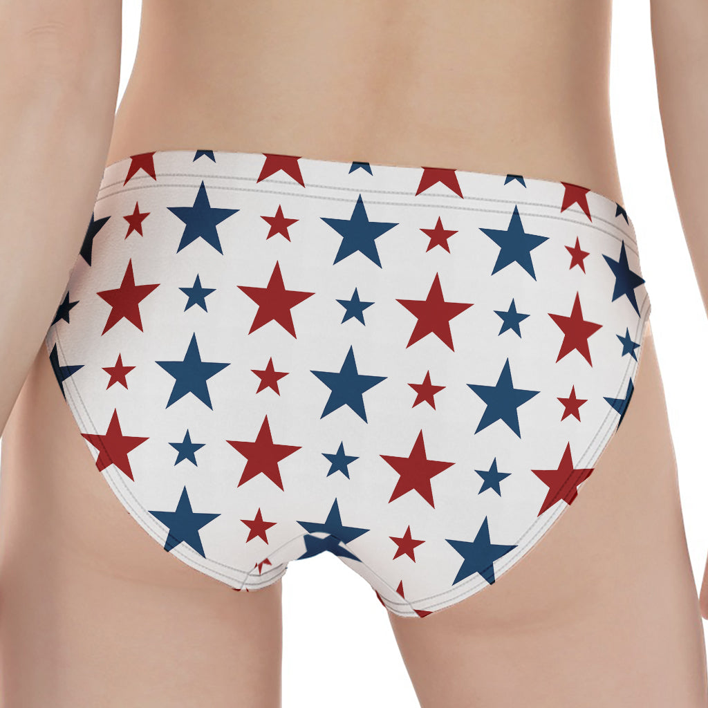 Red And Blue USA Star Pattern Print Women's Panties