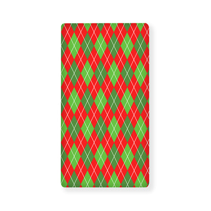 Red And Green Argyle Pattern Print Baby Crib Sheet