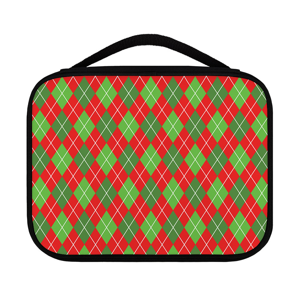 Red And Green Argyle Pattern Print Classic Bible Case
