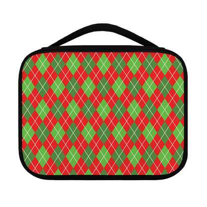 Red And Green Argyle Pattern Print Classic Bible Case