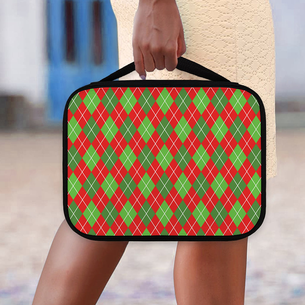 Red And Green Argyle Pattern Print Classic Bible Case