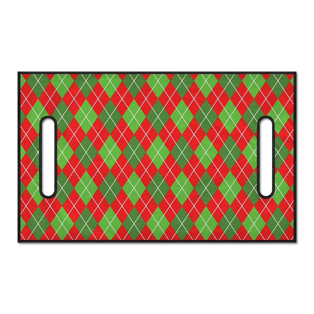 Red And Green Argyle Pattern Print Golf Cart Seat Cover