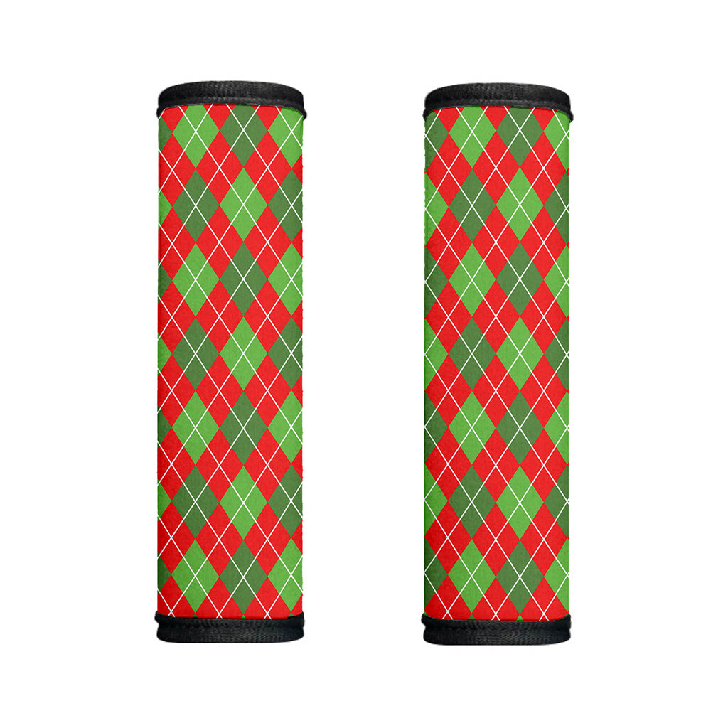 Red And Green Argyle Pattern Print Handle Covers