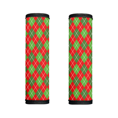 Red And Green Argyle Pattern Print Handle Covers