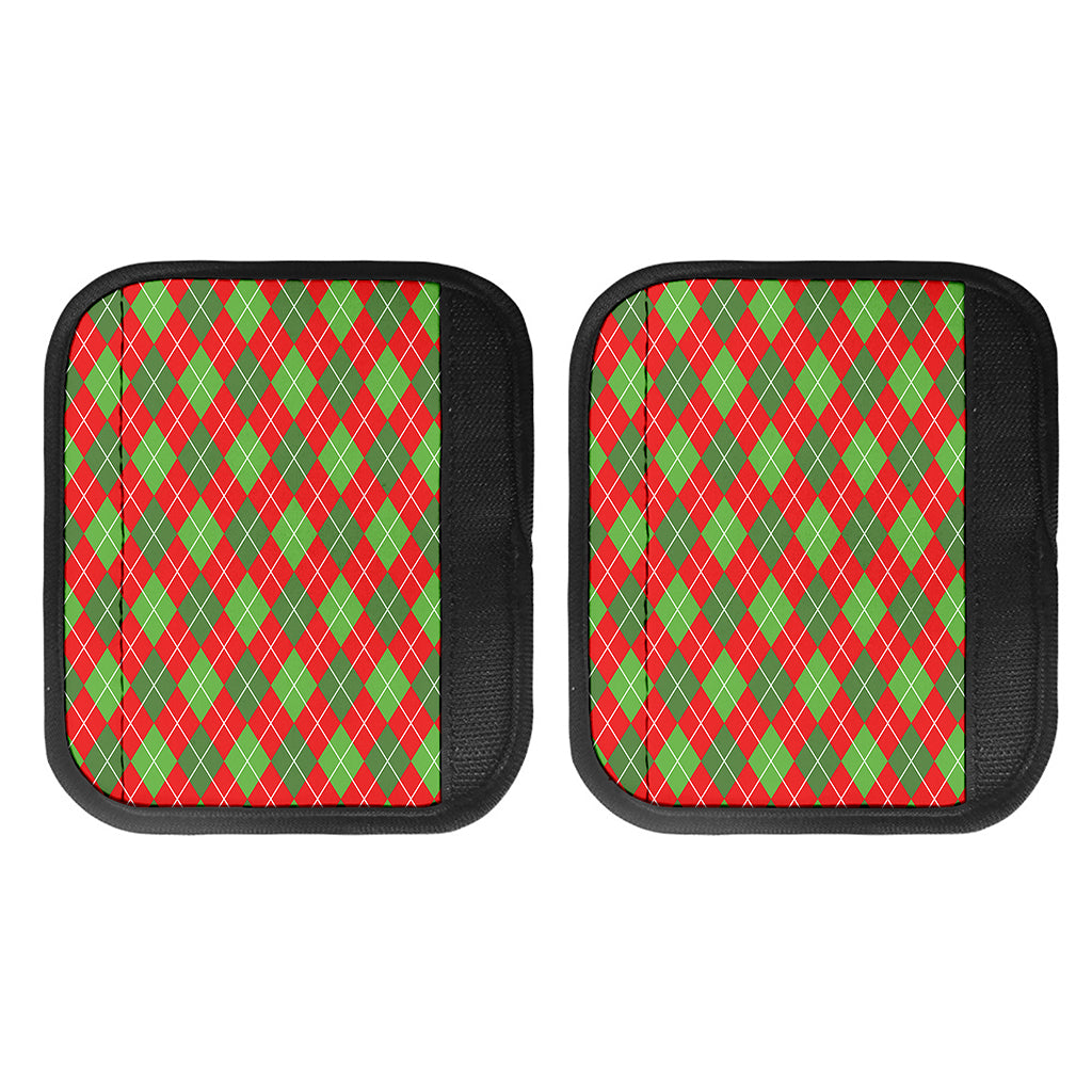 Red And Green Argyle Pattern Print Handle Covers