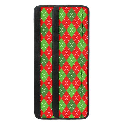Red And Green Argyle Pattern Print Refrigerator Handle Covers