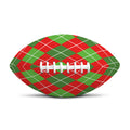 Red And Green Argyle Pattern Print Rugby Ball