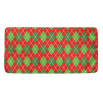 Red And Green Argyle Pattern Print Towel