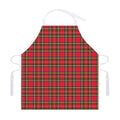 Red And Green Scottish Tartan Print Adjustable Apron