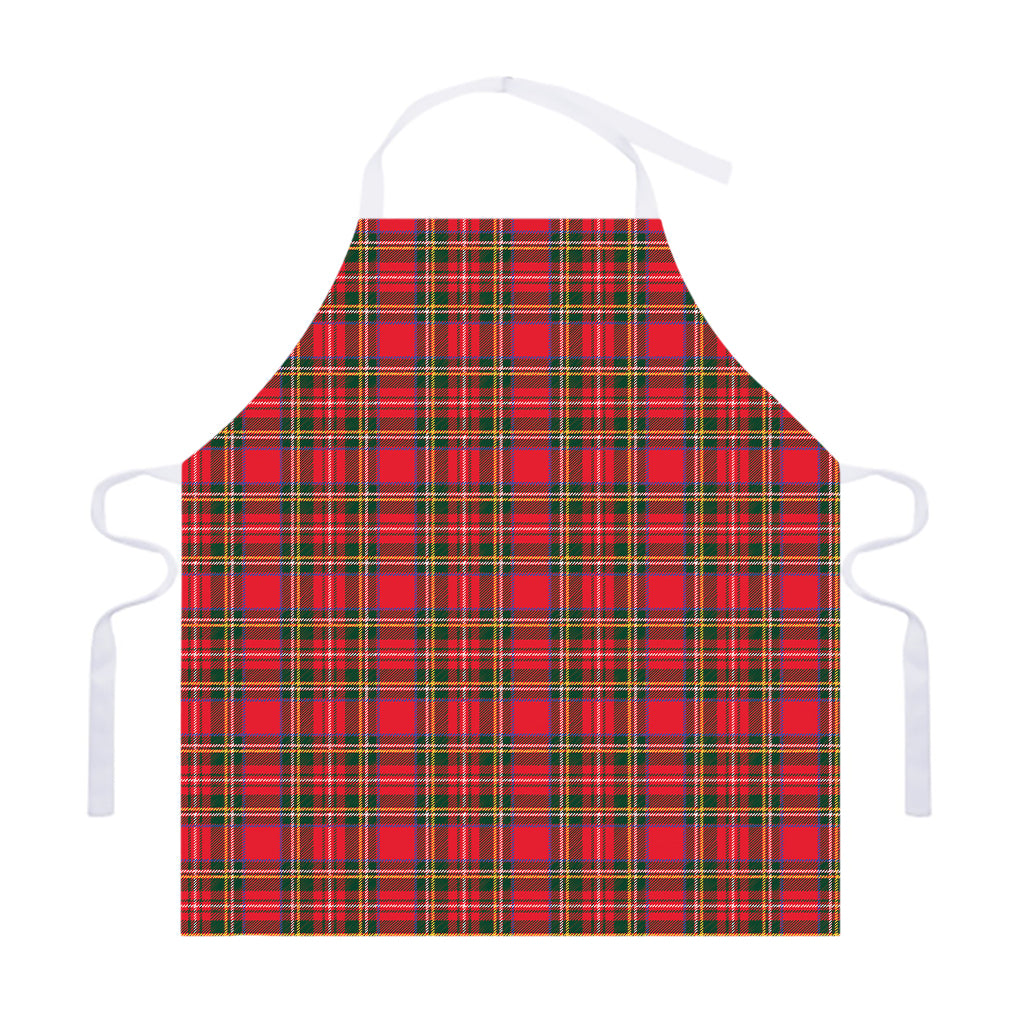 Red And Green Scottish Tartan Print Adjustable Apron