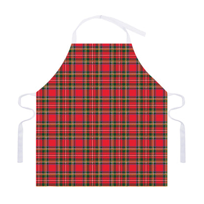 Red And Green Scottish Tartan Print Adjustable Apron