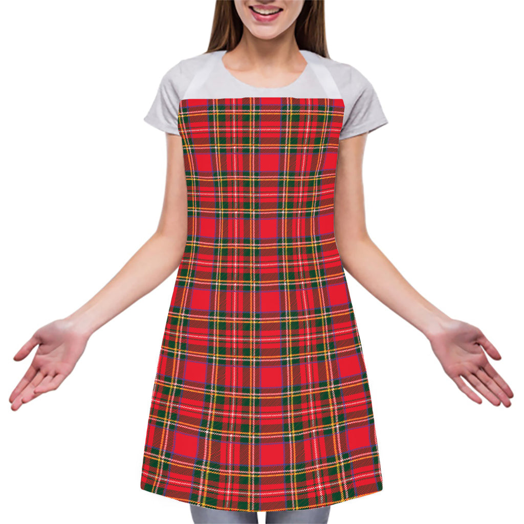 Red And Green Scottish Tartan Print Adjustable Apron