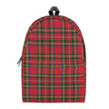 Red And Green Scottish Tartan Print School Backpack