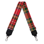 Red And Green Scottish Tartan Print Bag Strap