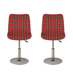 Red And Green Scottish Tartan Print Bar Stool Covers