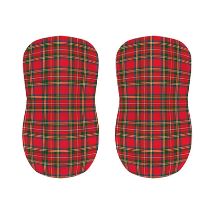 Red And Green Scottish Tartan Print Bar Stool Covers