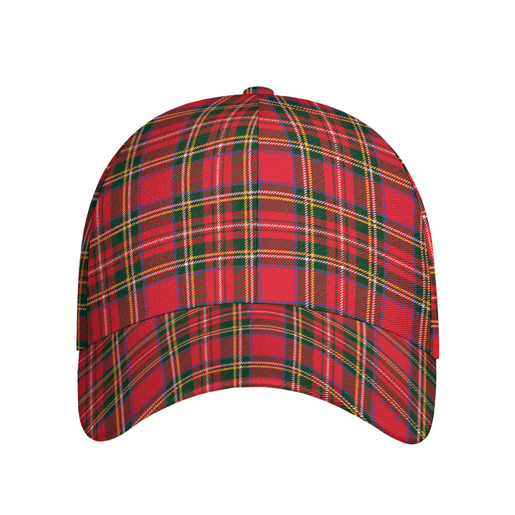 Red And Green Scottish Tartan Print Baseball Cap