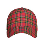 Red And Green Scottish Tartan Print Baseball Cap