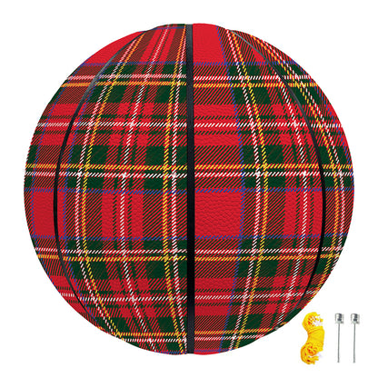 Red And Green Scottish Tartan Print Basketball