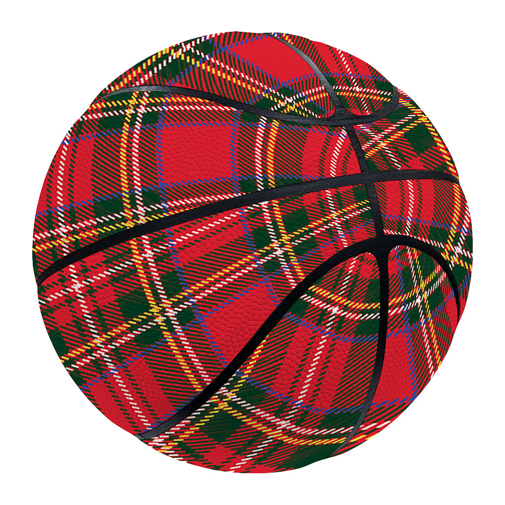 Red And Green Scottish Tartan Print Basketball