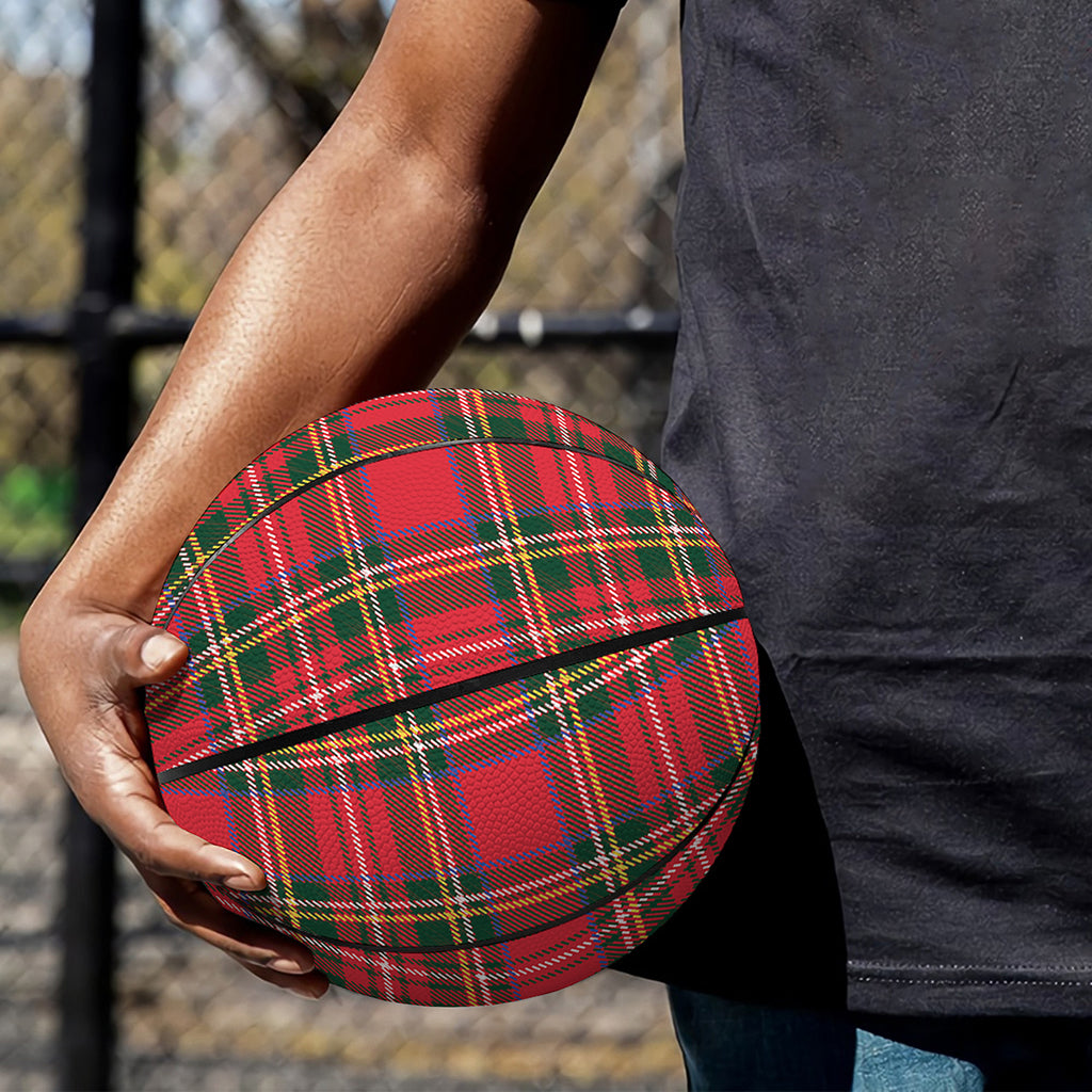 Red And Green Scottish Tartan Print Basketball