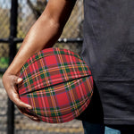 Red And Green Scottish Tartan Print Basketball