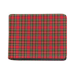 Red And Green Scottish Tartan Print Bifold Wallet