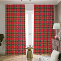 Red And Green Scottish Tartan Print Dimout Pencil Pleat Curtains