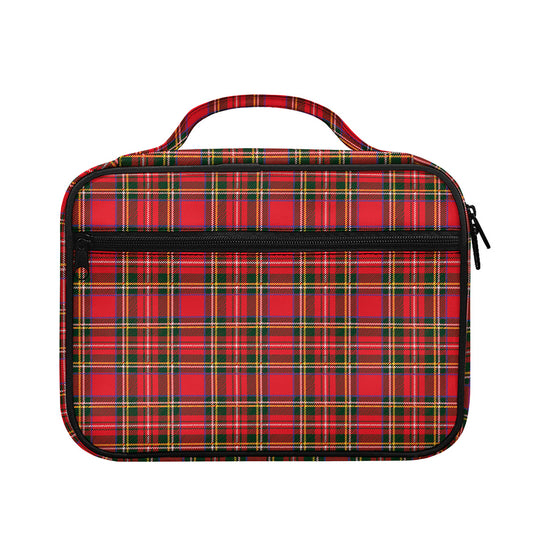Red And Green Scottish Tartan Print Briefcase Bible Bag