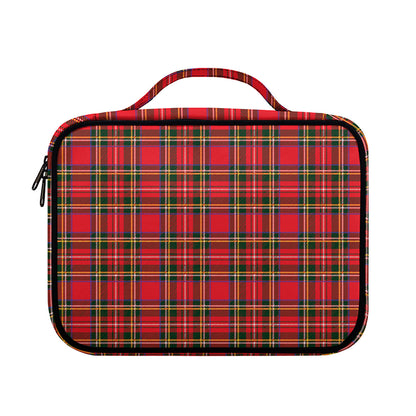 Red And Green Scottish Tartan Print Briefcase Bible Bag