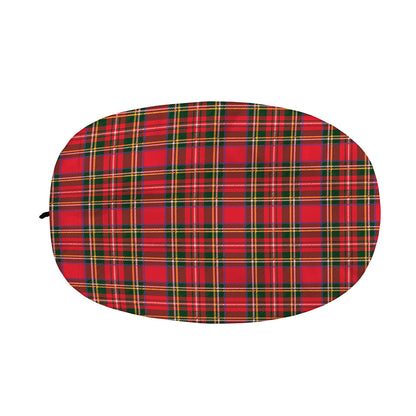 Red And Green Scottish Tartan Print Car Side Mirror Covers