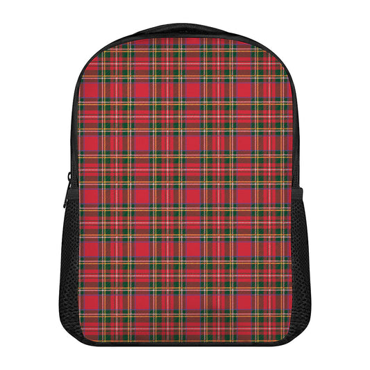Red And Green Scottish Tartan Print Casual Backpack