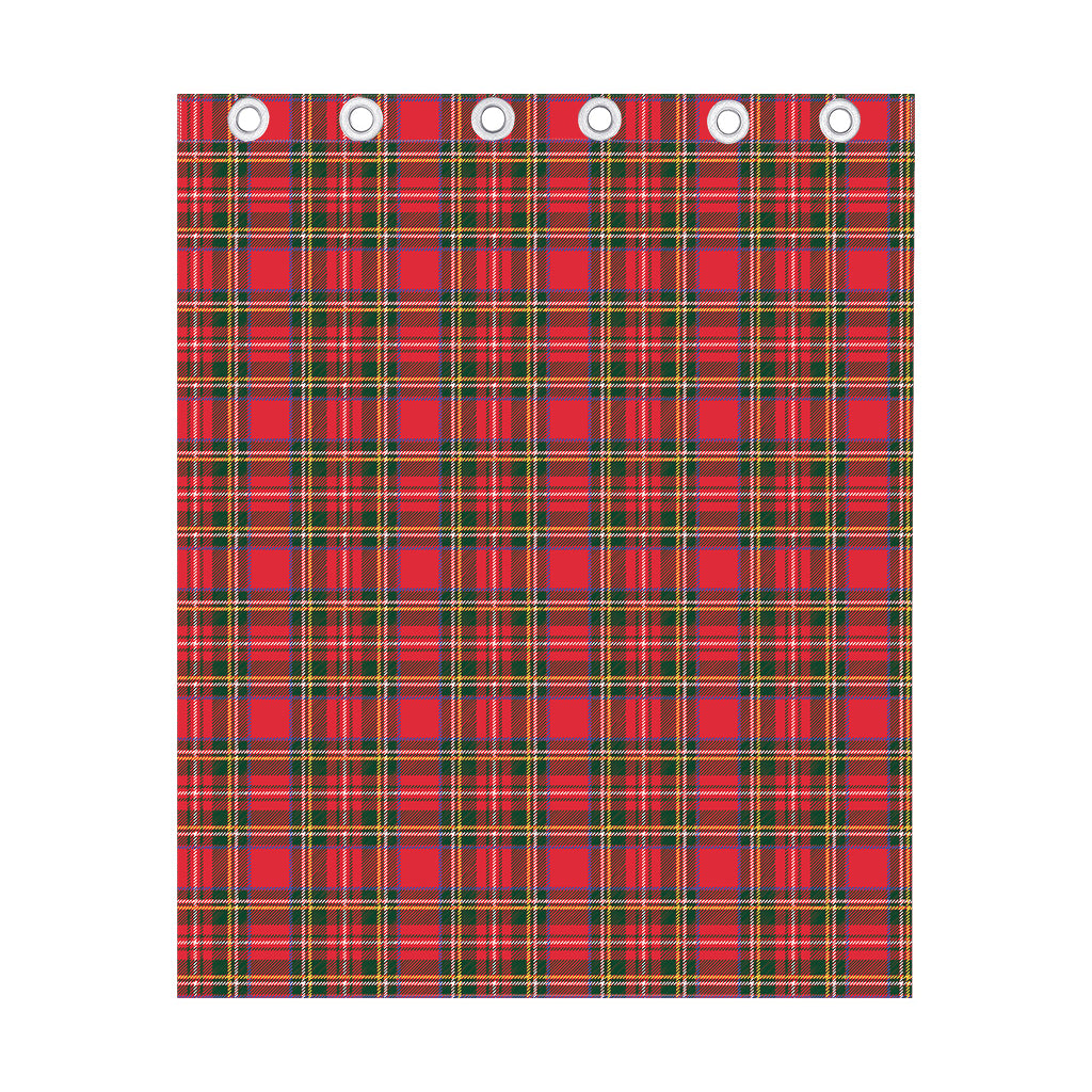 Red And Green Scottish Tartan Print Curtain