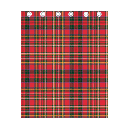 Red And Green Scottish Tartan Print Curtain