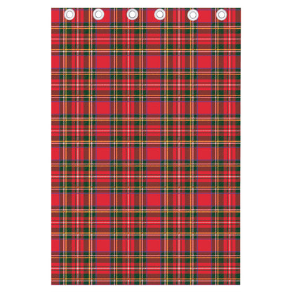 Red And Green Scottish Tartan Print Curtain