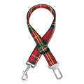 Red And Green Scottish Tartan Print Dog Seat Belt