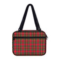 Red And Green Scottish Tartan Print Double Strap Bible Bag