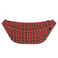 Red And Green Scottish Tartan Print Fanny Pack