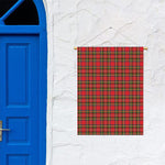 Red And Green Scottish Tartan Print Garden Flag