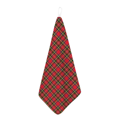 Red And Green Scottish Tartan Print Hand Towel